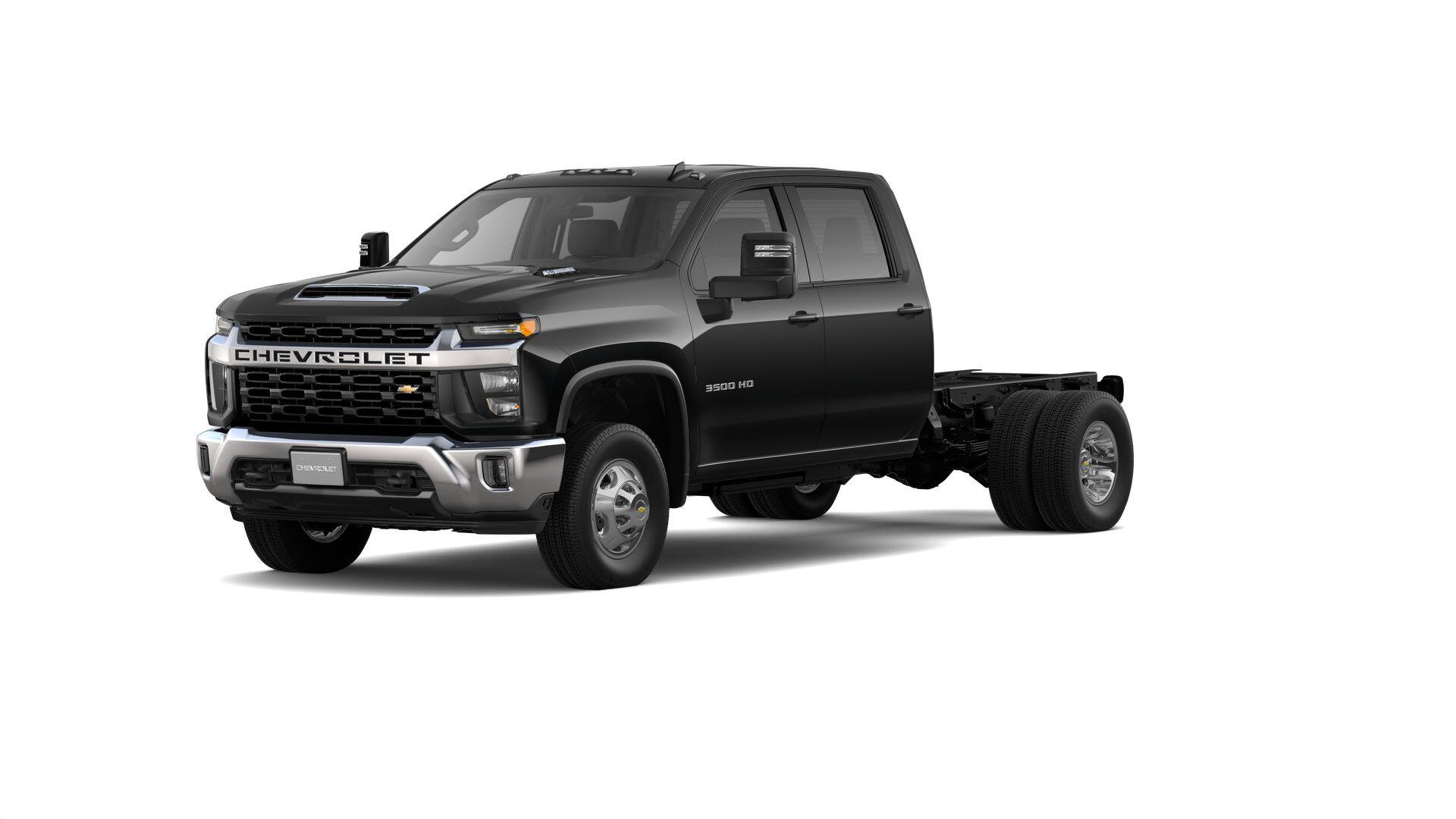 2026 Chevrolet Silverado 3500 HD Chassis Cab LT in Black — front three-quarter view