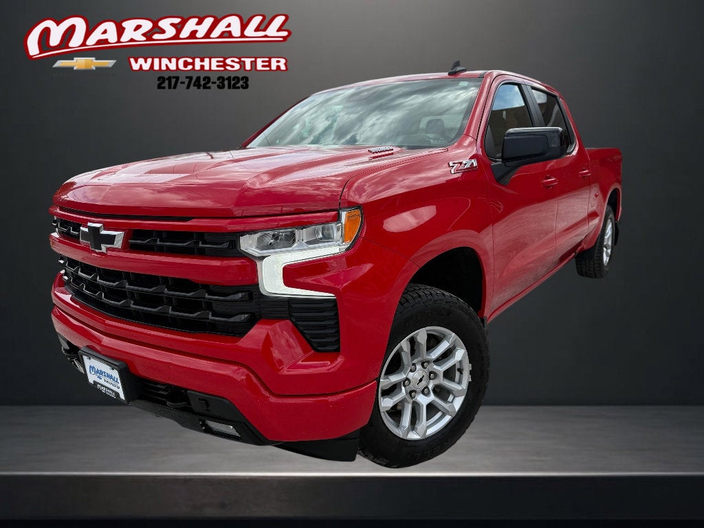 2022 Chevrolet Silverado 1500 RST in Red Hot — front three-quarter view