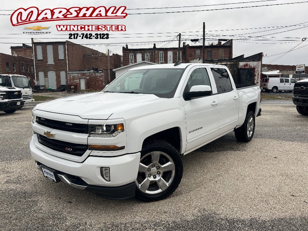 2017 Chevrolet Silverado 1500 LT in Summit White — front three-quarter view