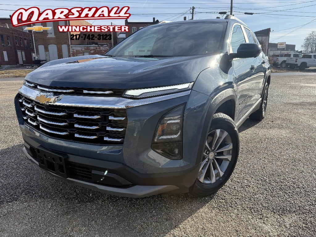 2025 Chevrolet Equinox LT in Lakeshore Blue Metallic — front three-quarter view
